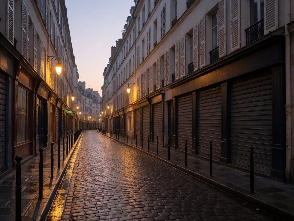 Rue de l'Est parisien au petit matin
